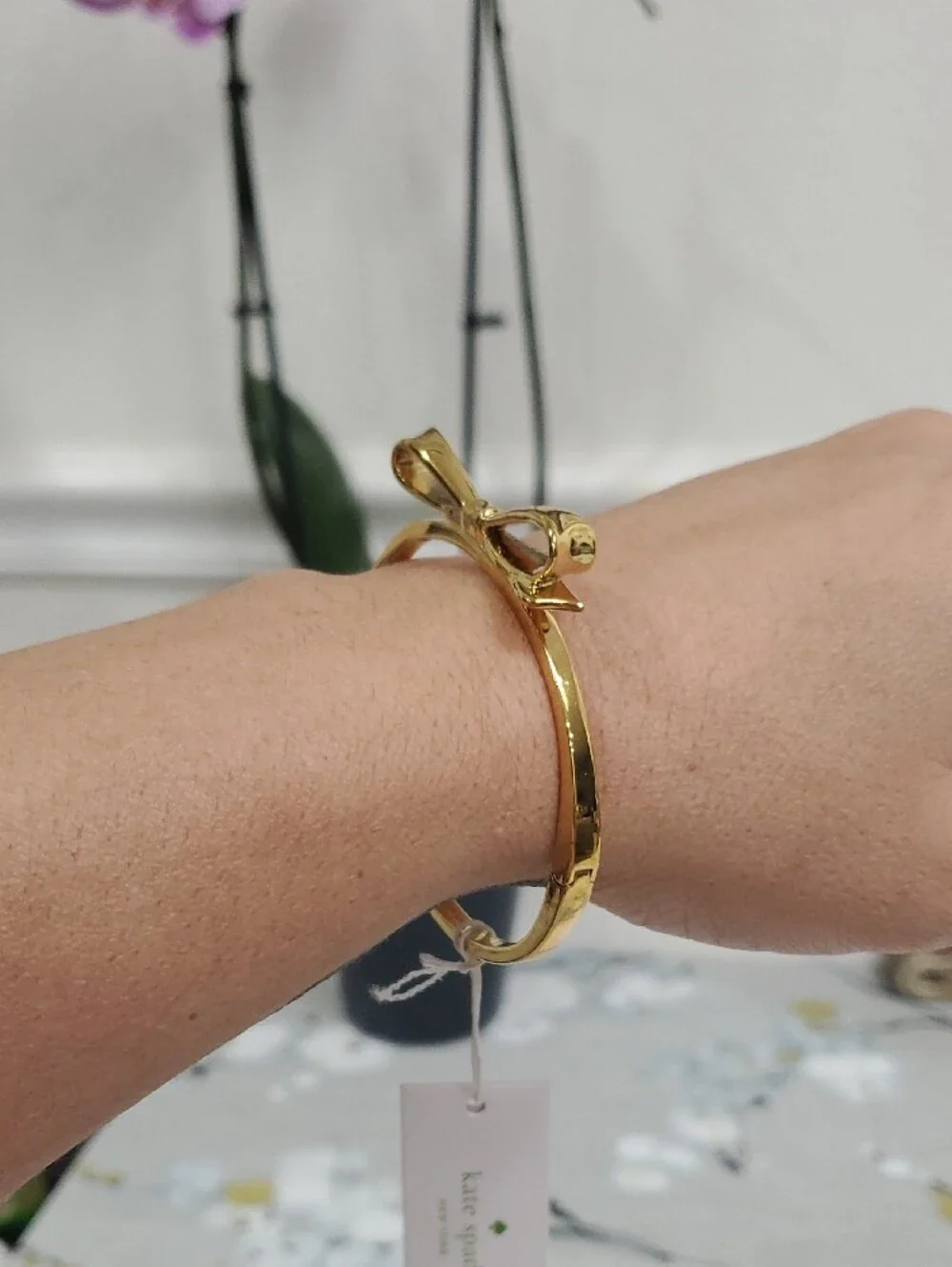 NWT Kate Spade New York Love Notes Bow Bangle Bracelet.💛 - Picture 6 of 9